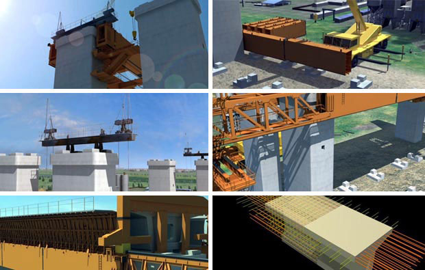 橋梁工程施工三維動畫 